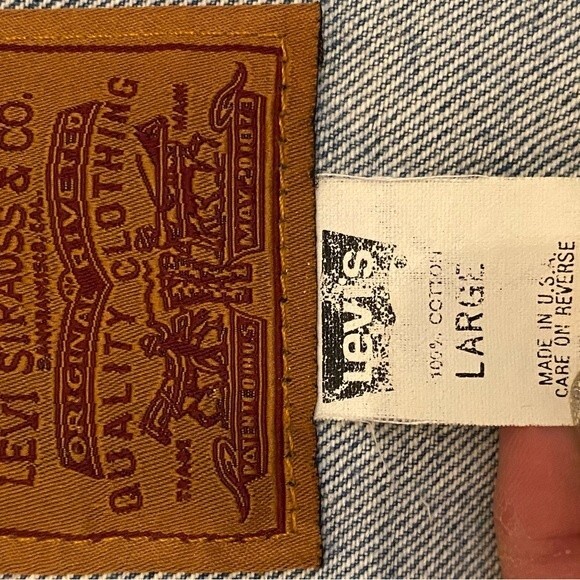 Vintage 1980’s Levi’s denim jean jacket large EUC ranch wear, cowboy, trucker - Picture 10 of 14